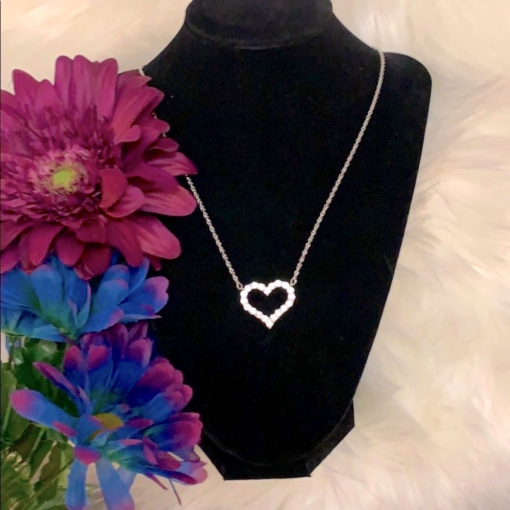 NEW! Diamond Open Heart Pendant - Picture 4 of 7